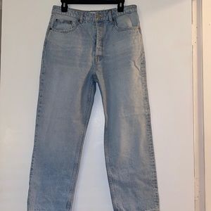 Zara High Rise Straight Leg Jeans